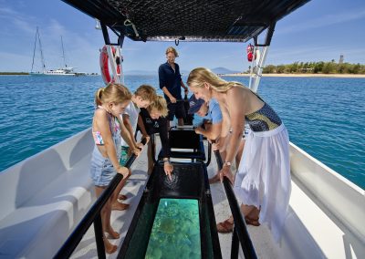 Glass Bottom Boat for non-swimmers to explore the great barrier reef